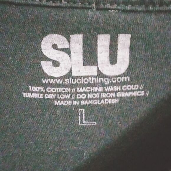 SLU Men's Short Sleeve Graphic Tee Shirt So Fresh Size L Black - Picture 4 of 5